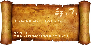 Szappanos Tavaszka névjegykártya